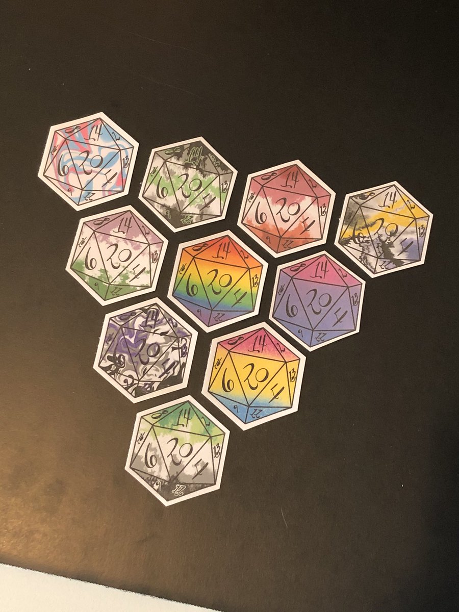 MeIllustrations's tweet photo. My Etsy shop is open and I’ve got Pride D20 Stickers! https://t.co/QsKLDCQLOo https://t.co/Ad4c5mCZbT