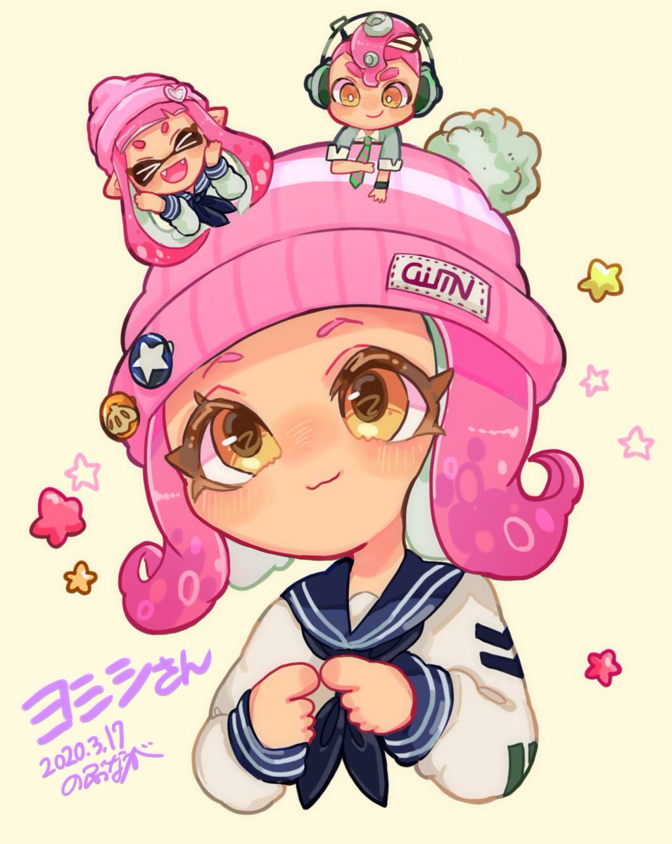 ヨシシ ひっ ひー かわいい のぶながさんの色にタッチめちゃくちゃかわいいですわーい おまけに３人も描いてもらえて幸せです即保存 ずっと眺めてます 推しと言ってくださってありがとうございます 対戦もぜひぜひ 大感謝です