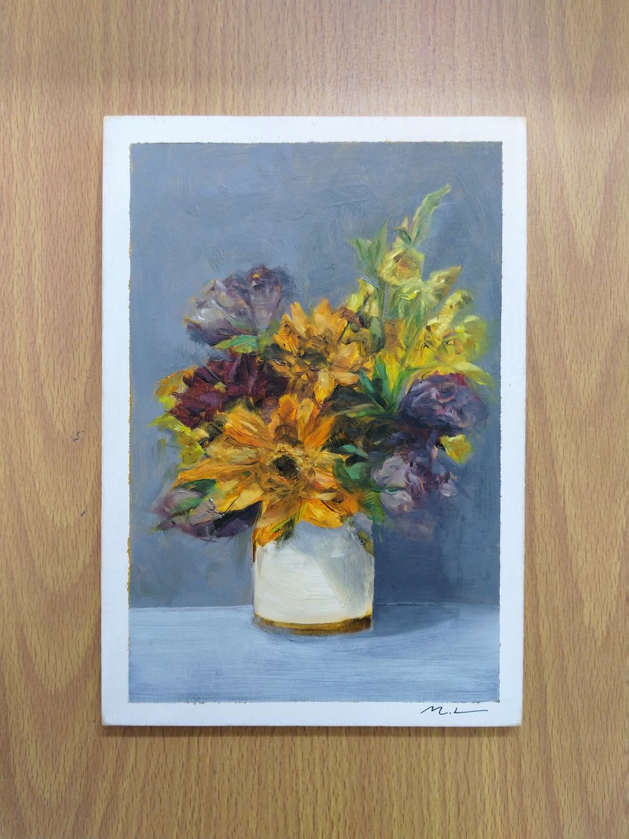 marklawhere's tweet image. oil on wood board