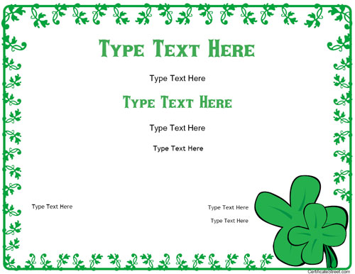 CertificateSt's tweet photo. Present this certificate to the volunteers and participants' of a St Patrick's gathering or meeting. https://t.co/O3bmEDePyb #SaintPatricksDay https://t.co/R0HXckBDtL
