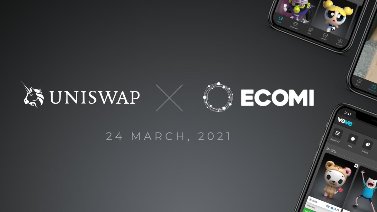 Launching 24 March, <a href="/ecomi_/">ECOMI | $OMI ⭕️</a> + <a href="/Uniswap/">Uniswap Labs 🦄</a>
