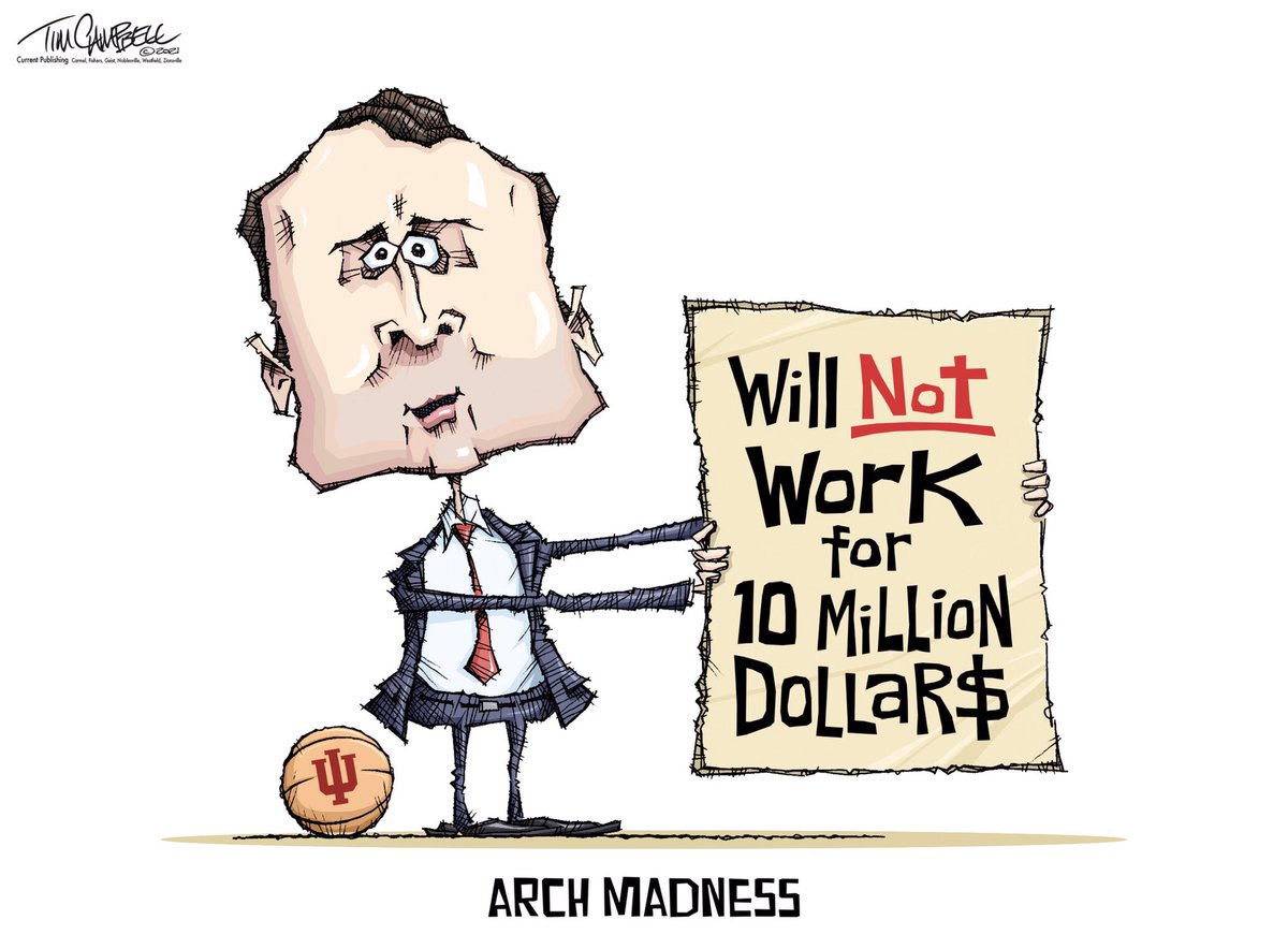 tc2oons's tweet image. Arch Madness
#iubb #Hoosiers #archiemiller #BradStevens #HoosierNation #NCAATournament #MarchMadness2021 #IndianaUniversity @IndianaJournos @AAEC_Cartoonist @ImmigNewsDigest @IUBloomington