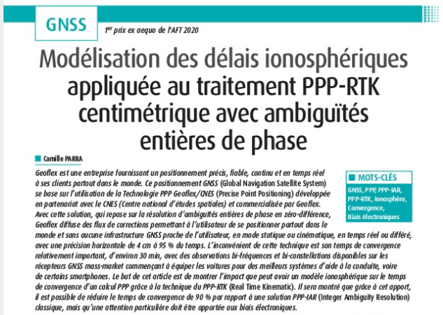 Geoflex continues to improve its high accuracy positioning technology with advanced R&amp;D. A testimonial of that is a recent article in the French publication XYZ in their Q1 release. slideshare.net/LudovicP/xyz-g…