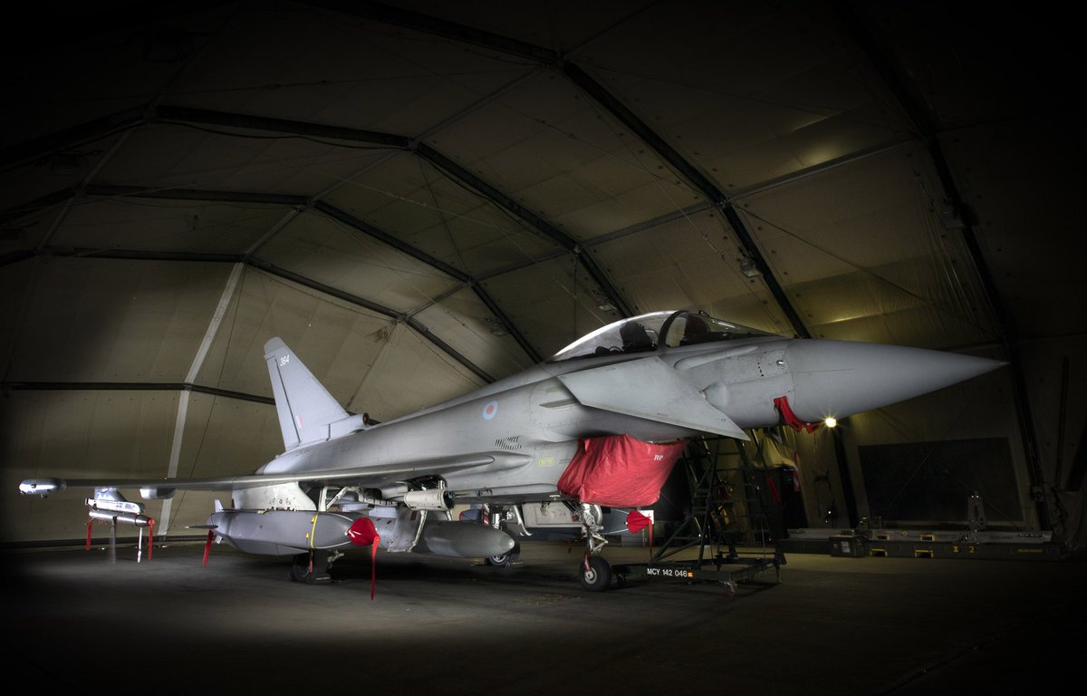 Typhoon FGR4 fitted with Storm Shadow Cruise Missiles on Op SHADER.