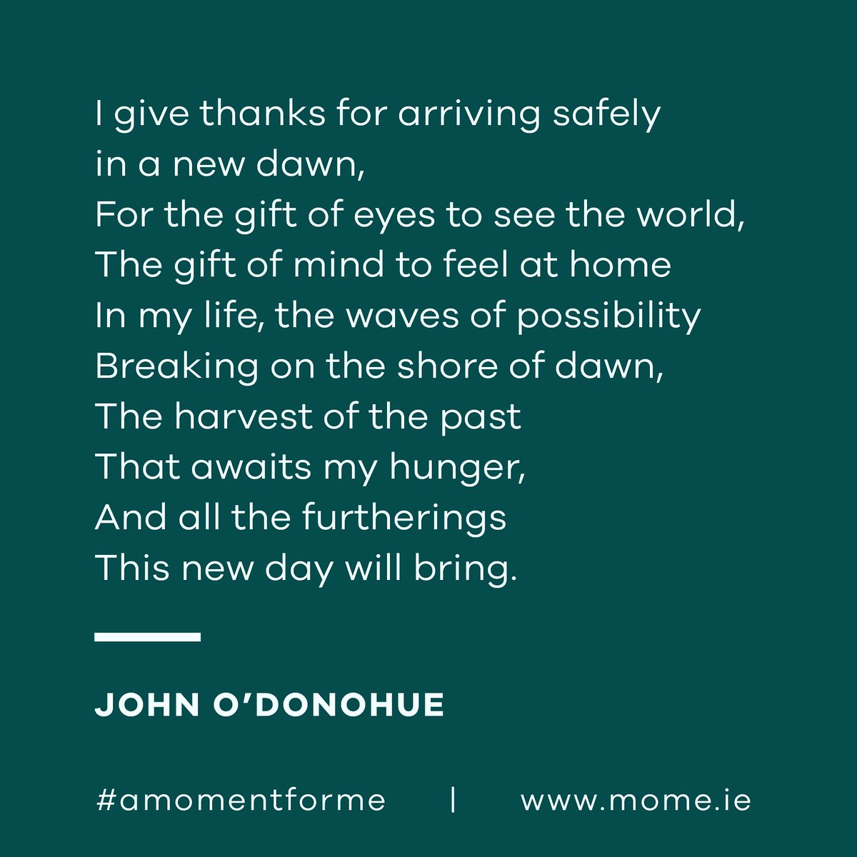 MoMe_ie's tweet photo. let’s celebrate all the wonderful things that are created, taught, grown and are nurtured in this beautiful country and above all ‘may our minds feel at home and enjoy all that this new day will bring’ 
#StPatricksDay #láféilepádraig #PaddysDay #amomentforme #MoMe https://t.co/HHx49uZw0p