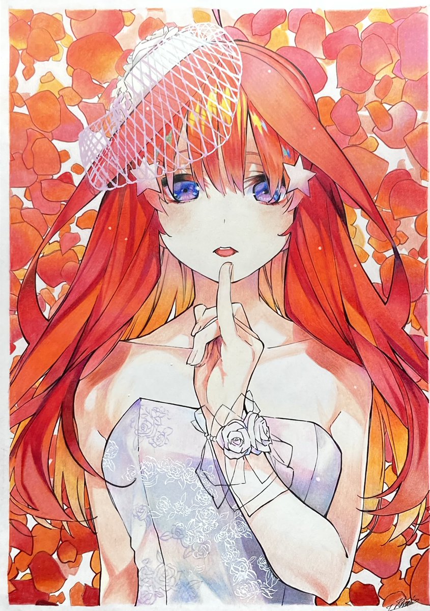 五等分の花嫁 五月の色鉛筆模写 塗り依頼 完成しました B 今 量産のイラスト