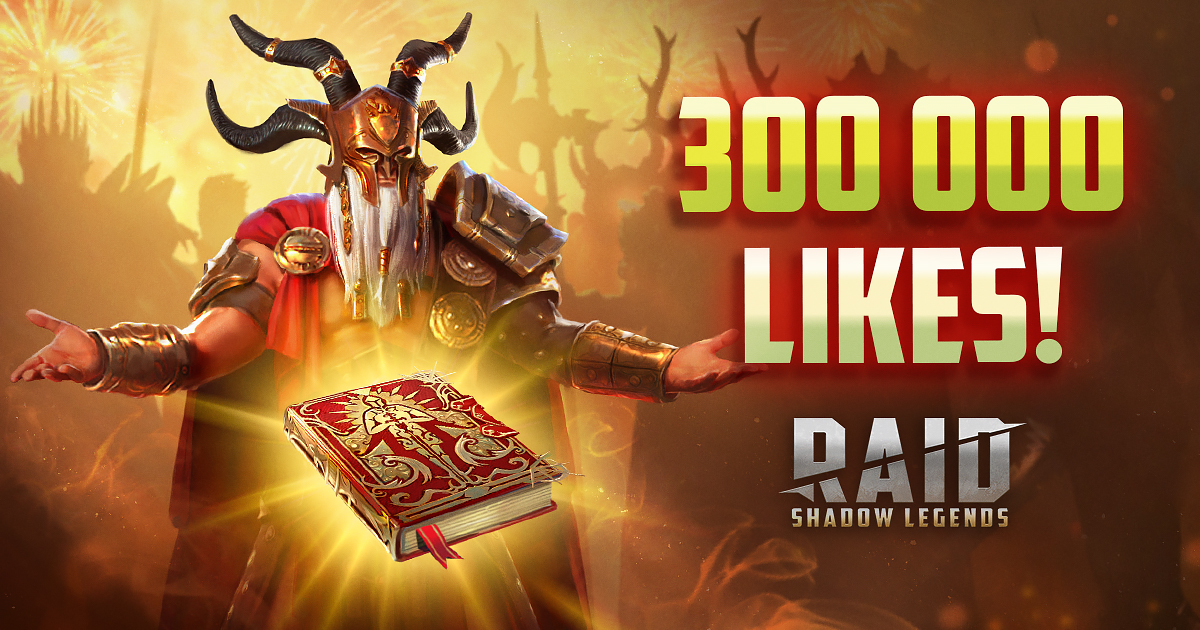 Raid: Shadow Legends on Twitter: "Incredible! With your joint efforts, #RaidFacebookRush reaches new heights, and everyone in the can a free Legendary Tome thanks to you. Claim the gift