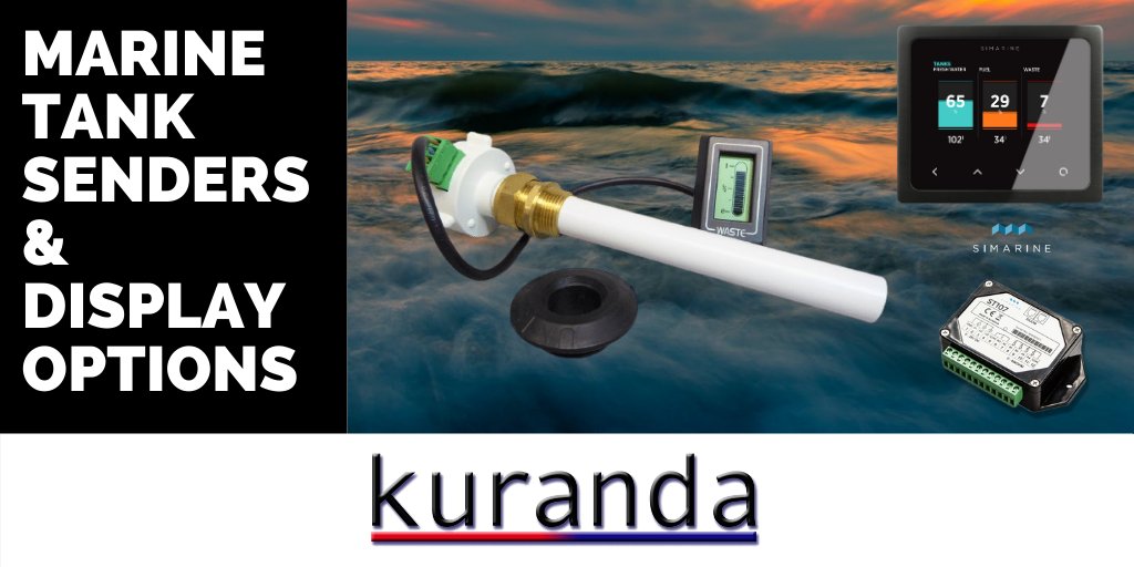 This range of marine tank senders can measure Fuel, Water &amp; Waste accurately. There are a few choices with regards to installation/fittings and tank access points. A simple display or a more advanced display option with battery monitoring is available.

kuranda.co.uk/blog/2021/01/0…