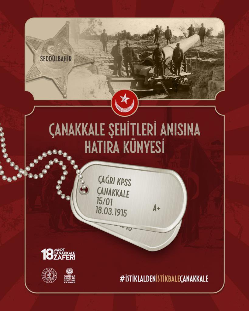 “Ben, Mukaddes Vatan Uğruna Terk-i Can Ettim, Bahtiyarım.” 
Yüzbaşı Kazım Efendi
#istiklaldenistikbalecanakkale