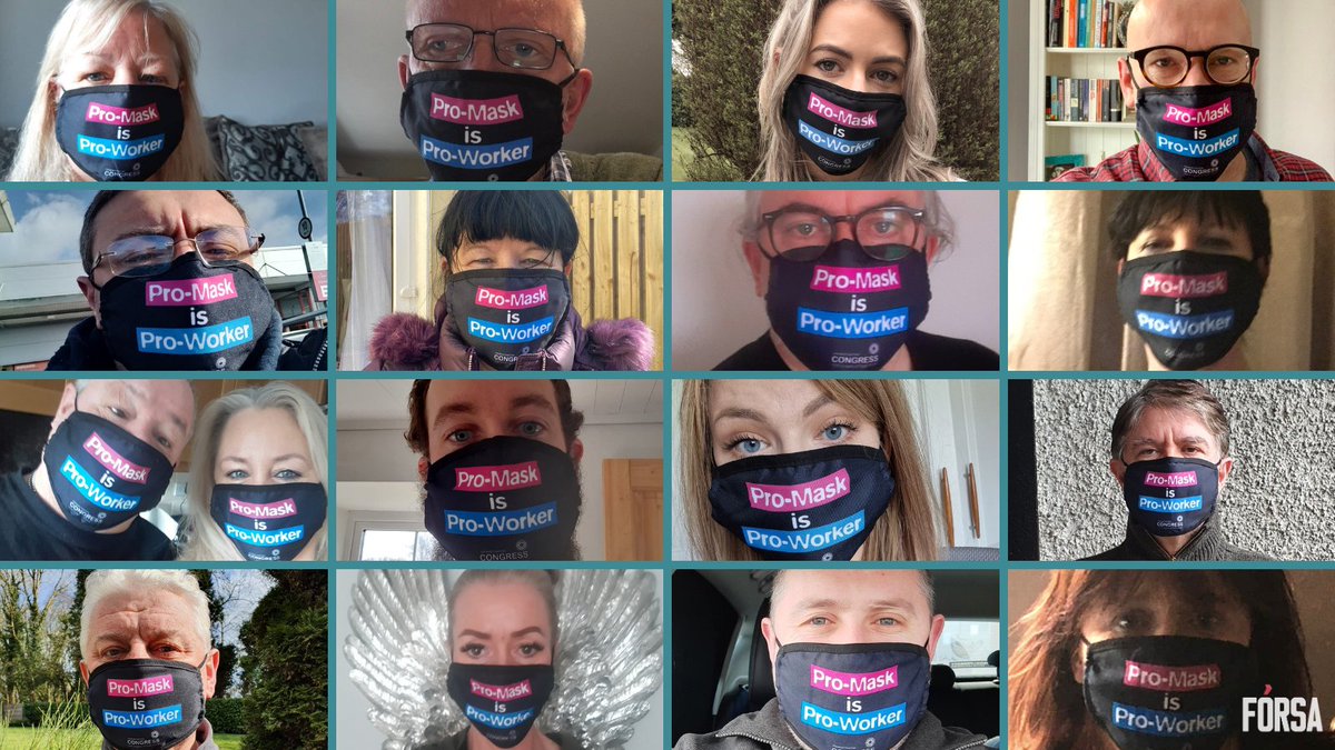 forsa_union_ie's tweet photo. Our masks protect you. Your mask protects us. We're #StrongerTogether. 

#ProMaskProWorker #StPatricksDay 😷 https://t.co/ISUw5jvmCY