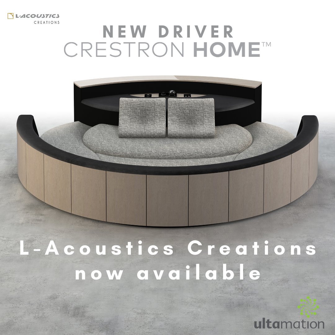 Ultamation's tweet image. For truly immersive ground-breaking sound in an amazing entertainment space you can&apos;t beat L-acoustics Island/Ocean experience ... now controllable through #CrestronHome 
buff.ly/2Oz1aWM
@Crestron #CrestronControl #CrestronSystems #CrestronProgramming #AVtweeps