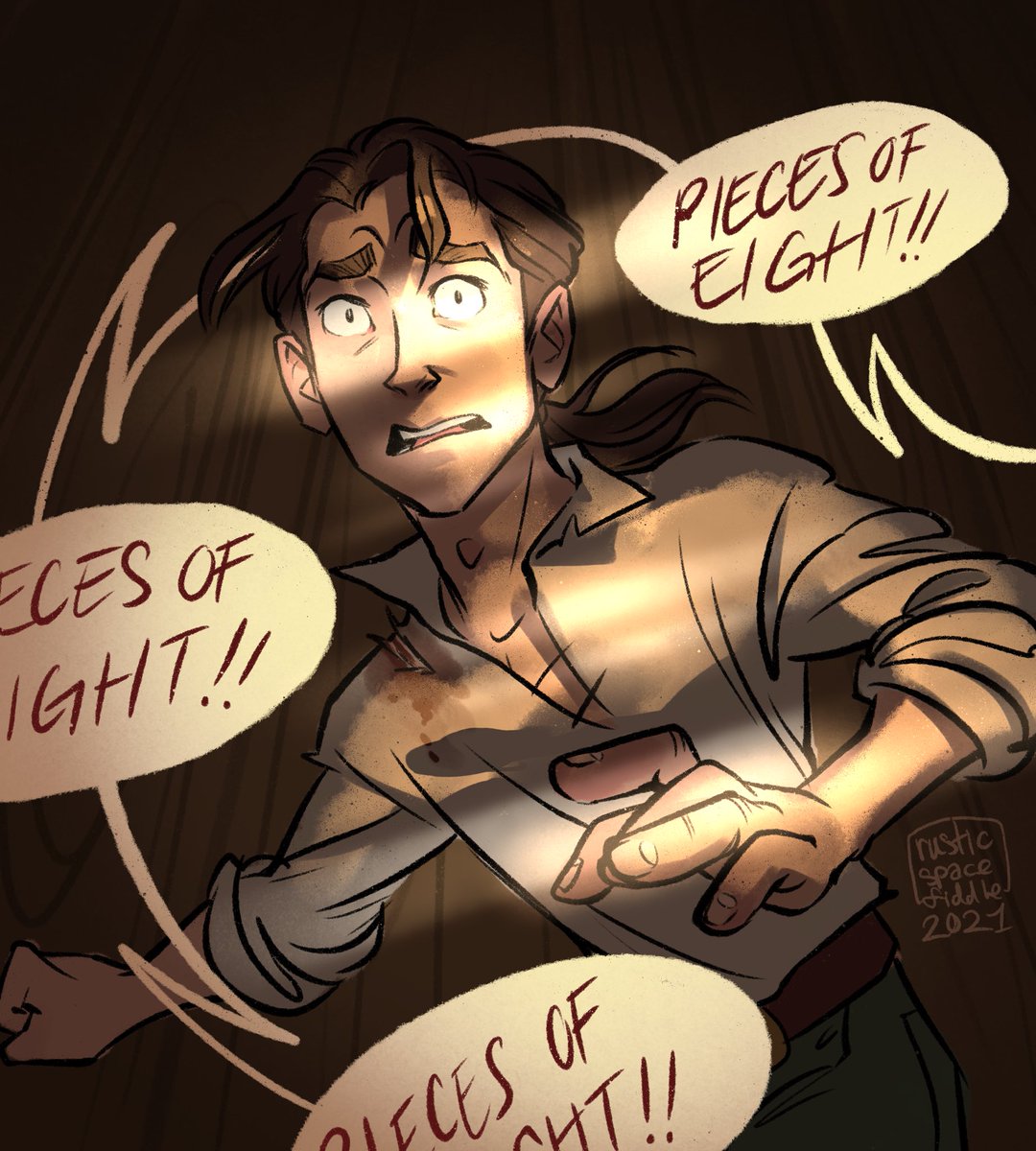 RustyFiddle's tweet image. TFW you bust in on the wrong slumber party and they have knives #treasureisland #digitalart #jimhawkins
