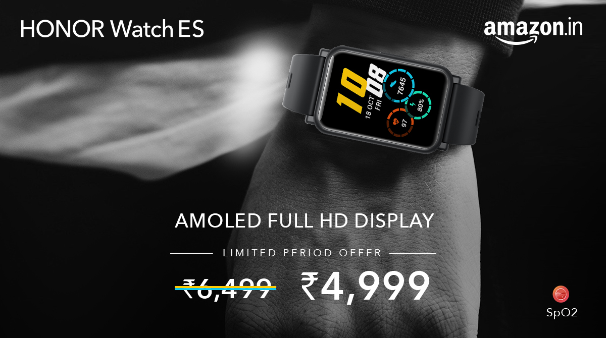 Stop at nothing and go all in with AMOLED Full HD display on #HONORWatchES #WatchMeGo Available on @amazonIN Buy Now : amzn.to/3rb3u4f