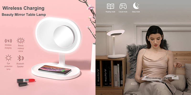 PresidentLed's tweet image. LED Vanity Makeup Mirror with Light

A variety of functions：
1.  Wireless charging
2. Beauty makeup mirror
3. Eye protection lamp
4.  Bluetooth Speaker

#vanity #makeup #makeupmirror #mirrorlight #wireless #wirelesscharging #desklamp #bluetoothspeaker #gift