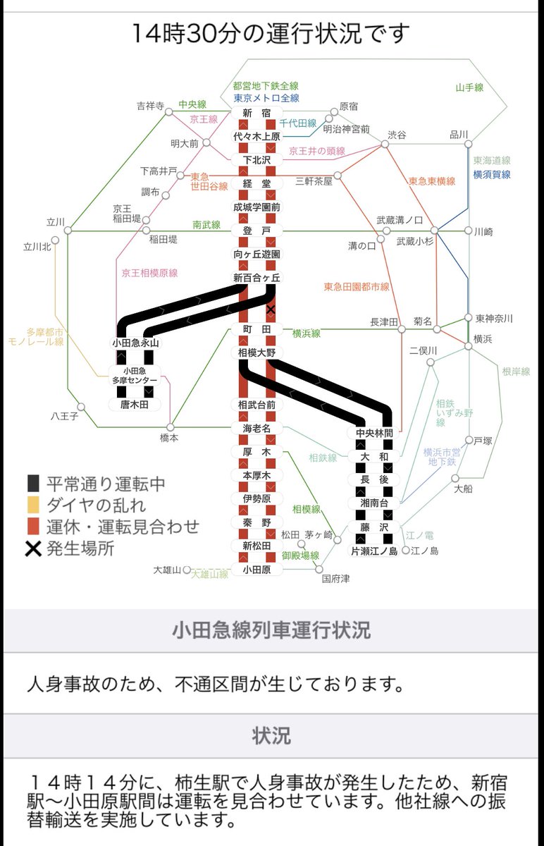 状況 小田急 運行 箱根ロープウェイ