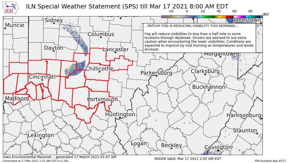 PATCHY FOG IS REDUCING VISIBILITY THIS MORNING for Dearborn, Franklin, Ohio, Ripley, Switzerland [IN] and Boone, Campbell, Kenton, Lewis [KY] and Adams, Brown, Butler, Clermont, Clinton, Fayette, Hamilton, Highland, Hocking, Pickaway... till 8:00 AM EDT https://t.co/p3FgBIH2Lv https://t.co/76dzA1uQri