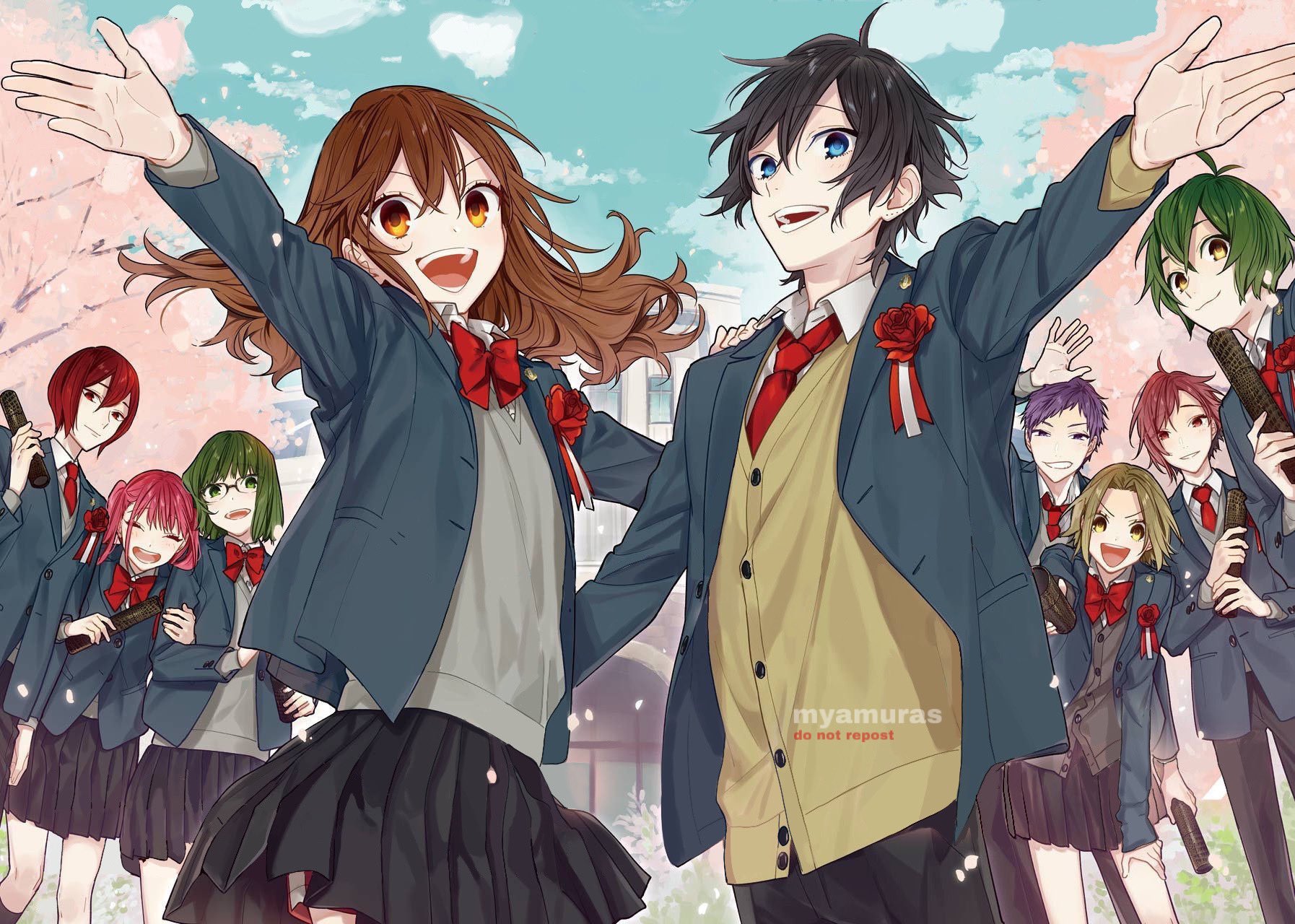 HORIMIYA PIECE !! on X: i colored the horimiya beach panel !!   / X