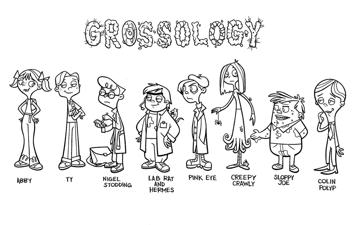 so does anyone else remember the Grossology cartoon (whose only relation to the game is the name), like apparently it was going to look completely different from the final product, as found on Brad Graham's blog, looks more like Wayside slightly

https://t.co/GCItv17dtc 