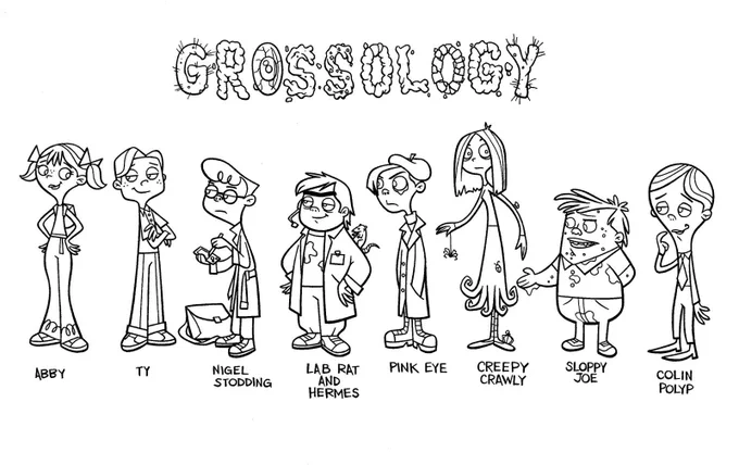 so does anyone else remember the Grossology cartoon (whose only relation to the game is the name), like apparently it was going to look completely different from the final product, as found on Brad Graham's blog, looks more like Wayside slightly

https://t.co/GCItv17dtc 