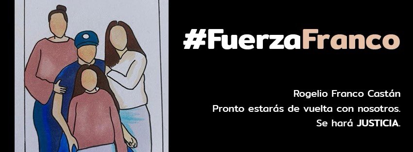 franco_fuerza's tweet photo. #FuerzaFranco #YoConFranco 

Rogelio Franco Castán pronto estarás de vuelta con nosotros. Se hará JUSTICIA. https://t.co/h5ieD6OlZj