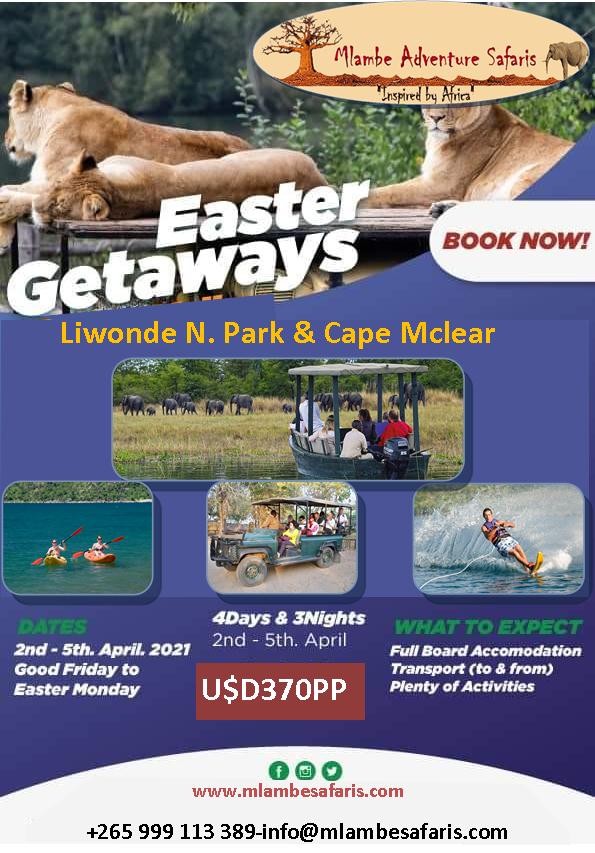 MlambeSafaris's tweet photo. We are offering 5% discount to all those who booked a tour with us before. Limited space available lets get started. Call/WhatsApp +265 999 113 389 / info@mlambesafaris.com / #Eastertours, #VisitLiwondeNationalPark, #VisitCapeMclear, https://t.co/EaRBp1AGMa
