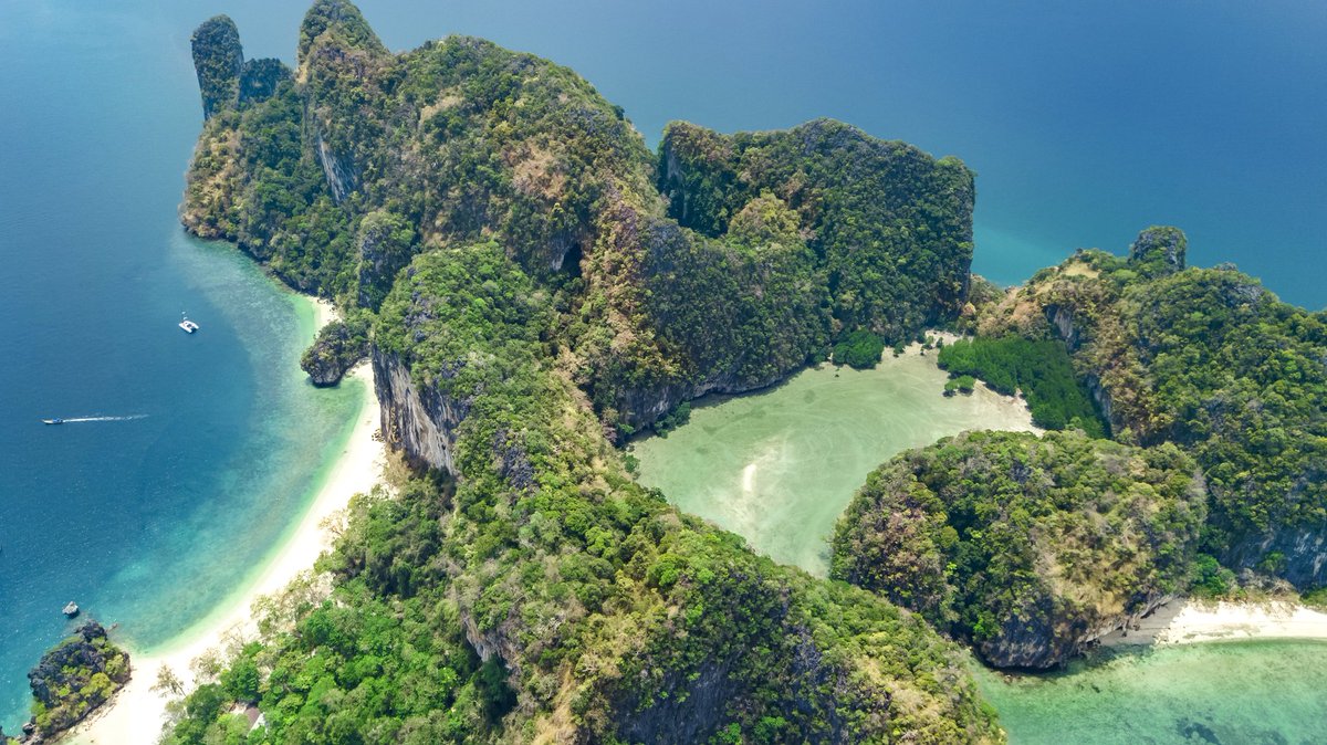 Aerial view of Koh Hong Island