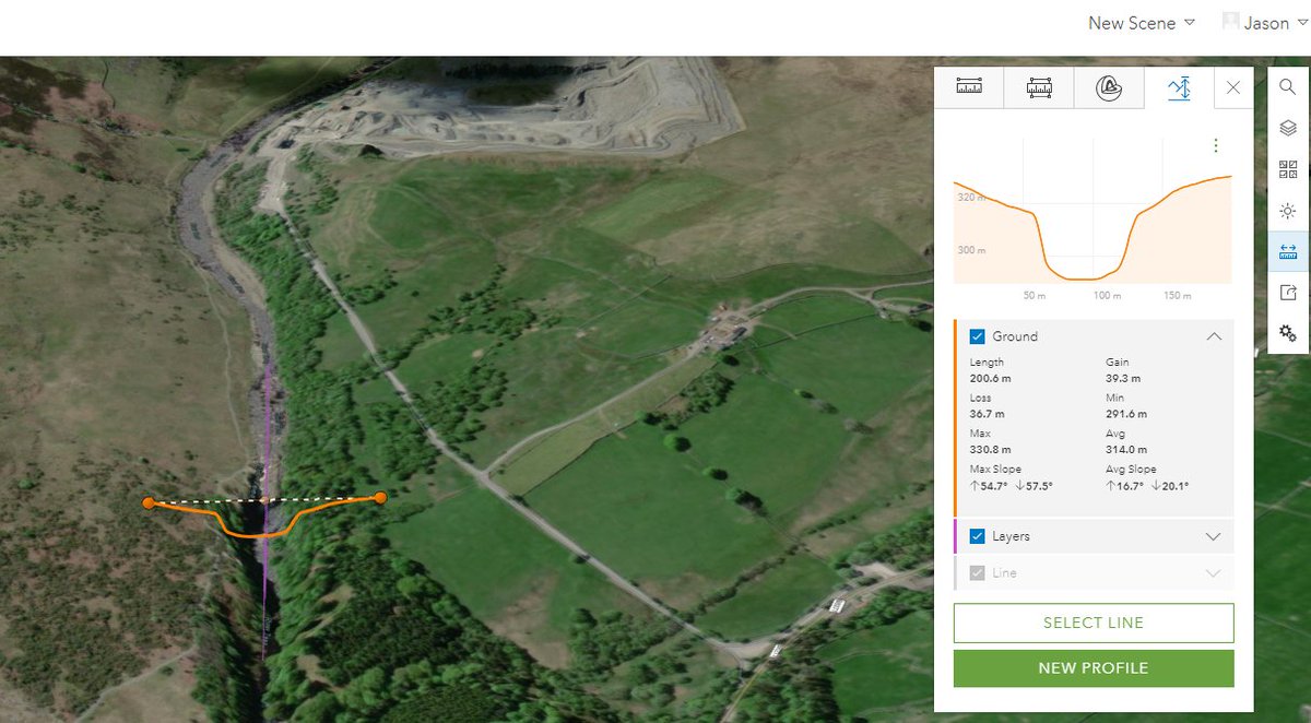 The new Cross Section tool coming to ArcGIS Online at the end of the month is great for exploring landforms. Here are two Cross Sections of High Force on the River Tees showing the waterfall and the gorge.
 #geographyteacher