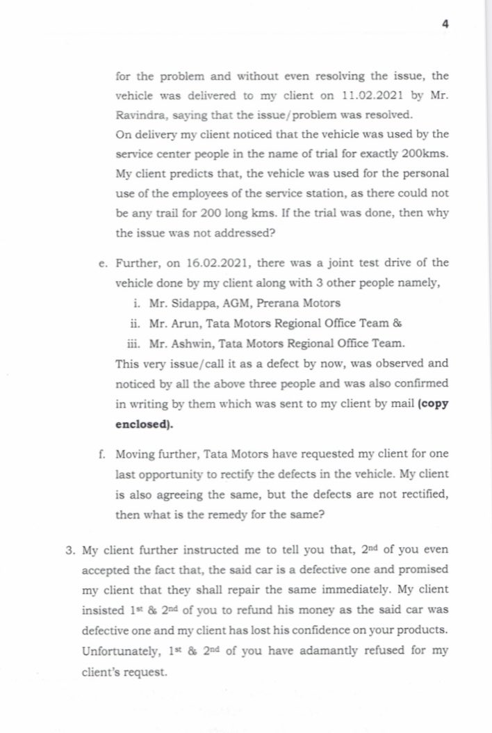 devangpatel_'s tweet image. Hello, @TataCompanies today I am being compelled to share the notice pictures on this platform as I have not heard anything from @TataMotors regarding the issue of my vehicle. The pictures of the notice continued in the thread.