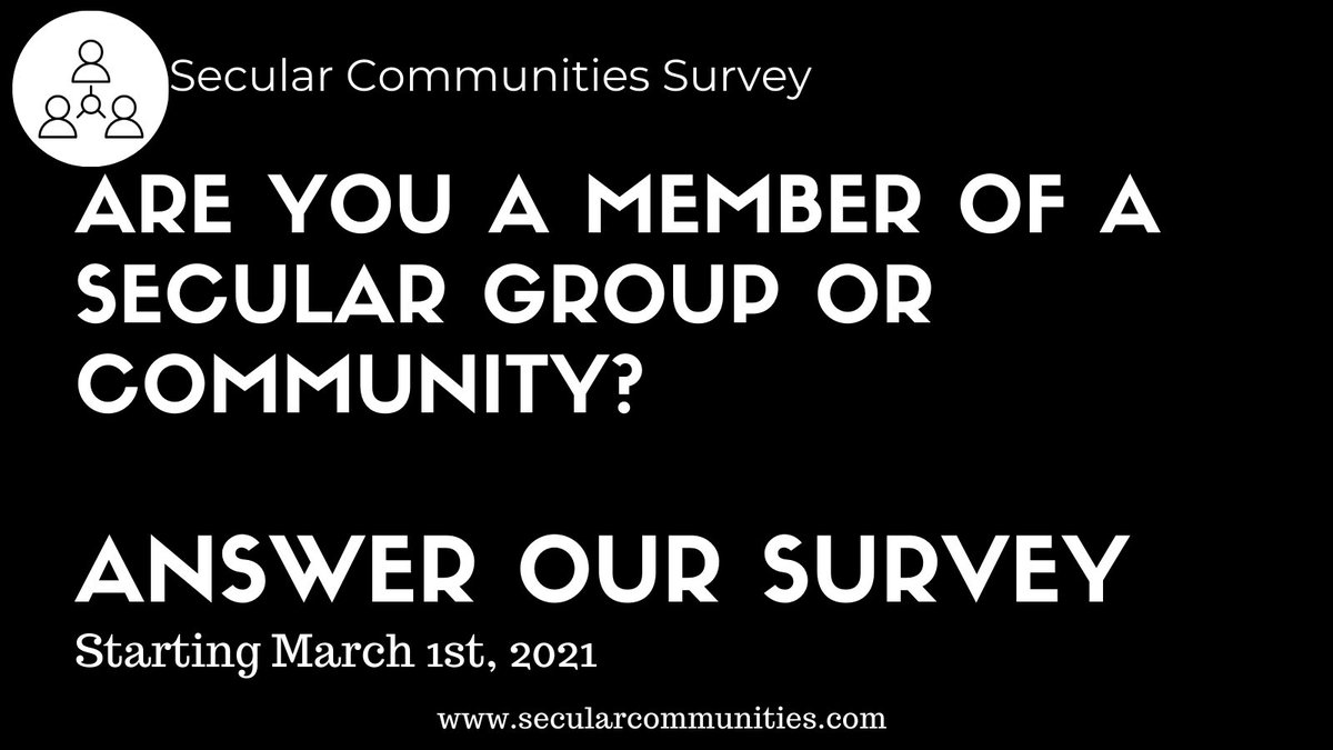 S4S_UofU's tweet image. Hi everyone!

Want to participate in the Secular Communities Survey?

Please follow secularcommunities.com/scs to access the survey. It’s entirely anonymous and should take about 15-20 minutes to complete. For more information, please visit secularcommunities.hfa.ucsb.edu. 

Thank you!