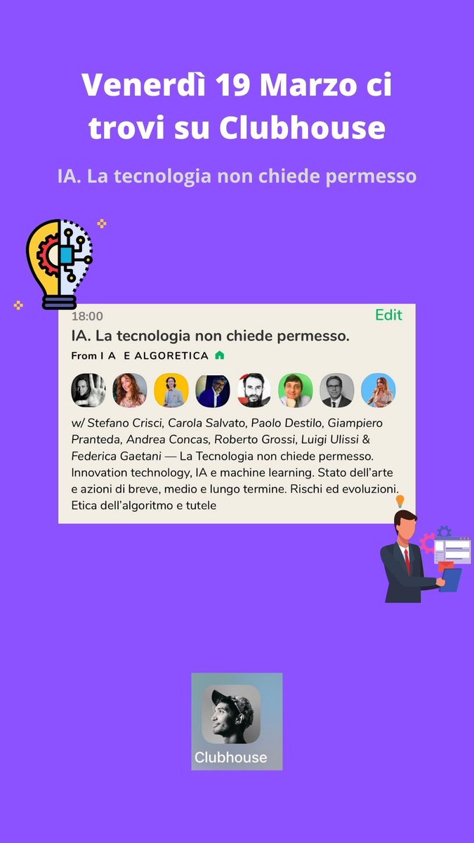 stefanocrisci2's tweet photo. @valenti23188289 @claudioborghi Buongiorno! Sto riprendendo in mano questo passerotto da tempo lasciato a giacere abbandonato.  Mi sono perso qualcosa? Credo che adesso, dopo clubhouse abbia un senso per continuare a tessere i migliori rapporti e diffondere la propria opinione. Verrai? https://t.co/JbA7hge0BJ