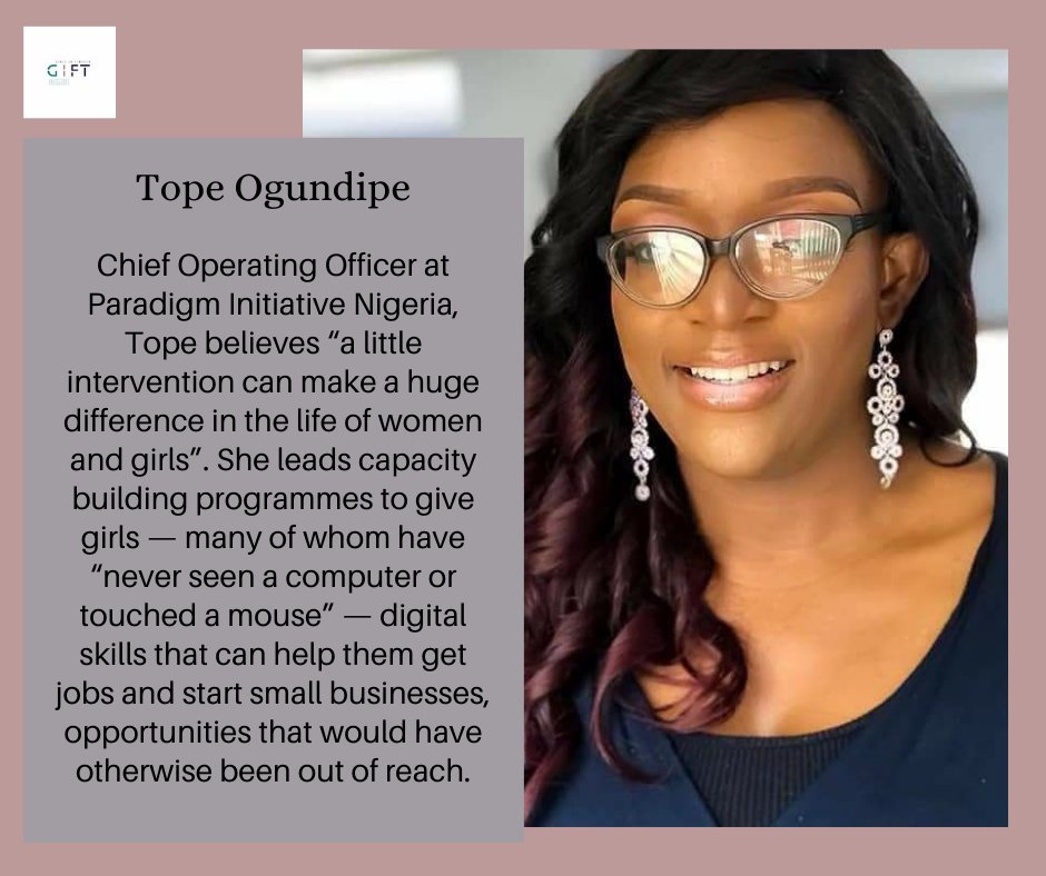 GIFTFoundation1's tweet photo. #WomensWednesday 
Words from one of Africa's leading female experts.
#womensupportingwomen #programming #girlsinfintech #girlswhocode
https://t.co/pkfA0Pz3G8 https://t.co/kDZi1GdZ4S