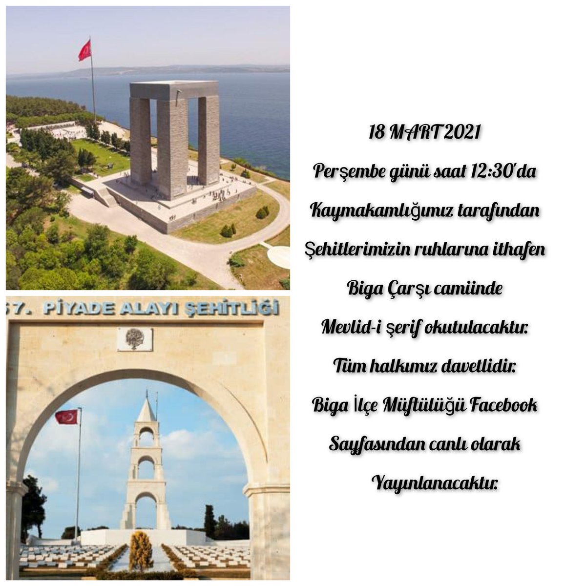 Biga İlçe Müftülüğü (@bigailce) on Twitter photo 