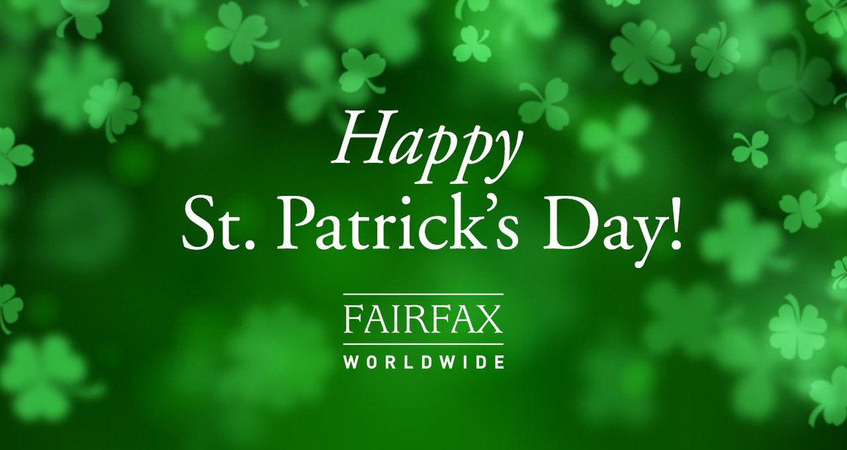 FairfaxWW's tweet photo. Our Fairfax WorldWide Team wishes you all luck today on St. Patrick's Day! #HappyStPatricksDay #Goodhealth #Goodluck #Happinesstodayandeveryday https://t.co/rsCsLOKMyY