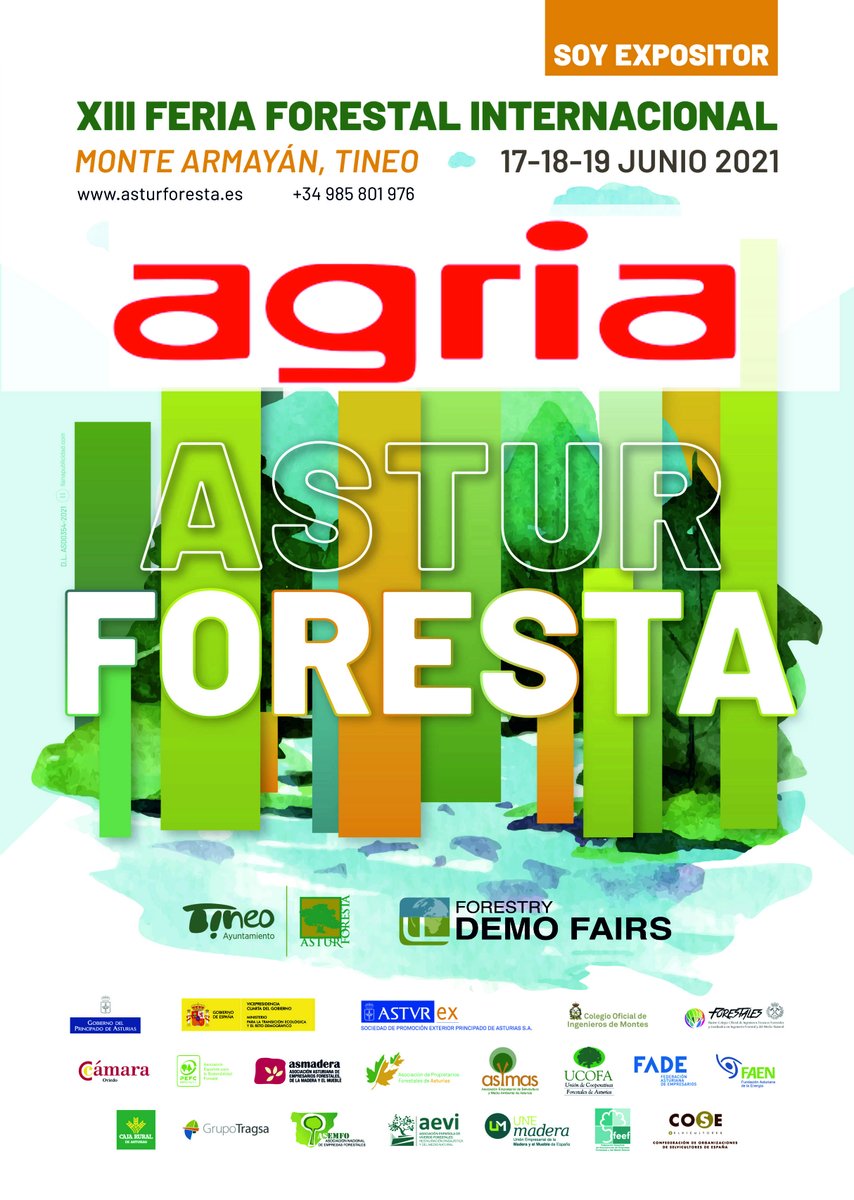 Asturforesta's tweet photo. Yo participo en Asturforesta 2021... 
#forestal #tineo #forestry #fairs #feriaforestalinternacional #asturforesta #yosoyexpositorasturforesta2021 #asturforesta2021 #soyexpositorasturforesta
 #millasur https://t.co/gYINl1gPpy