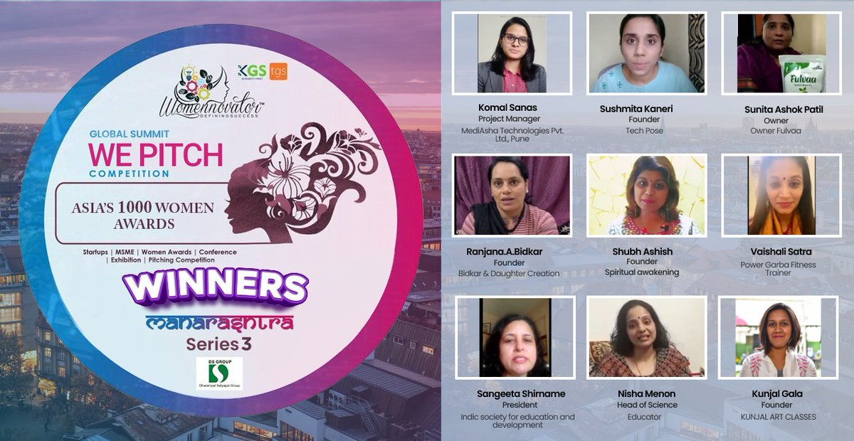 womennovator's tweet photo. Drumrolls Please*
#winnerseries3
We have nine winners from Maharashtra for Asia's 1000 Women Awards, we can't be more proud of these remarkable women entrepreneurs. More power to you, ladies!
Congratulations to #Womennovator influencers @NehaAnkitKadakia @SujataMengane https://t.co/YP5FowRZmI