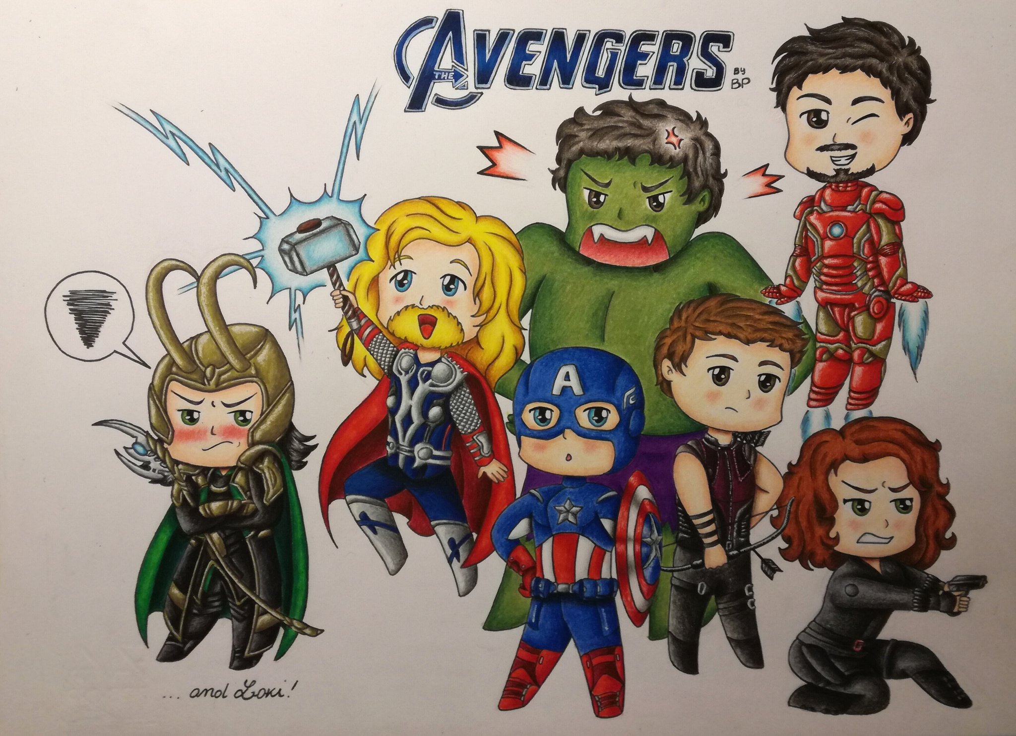 ArtStation - Marvel's Avengers pencil and ink sketch