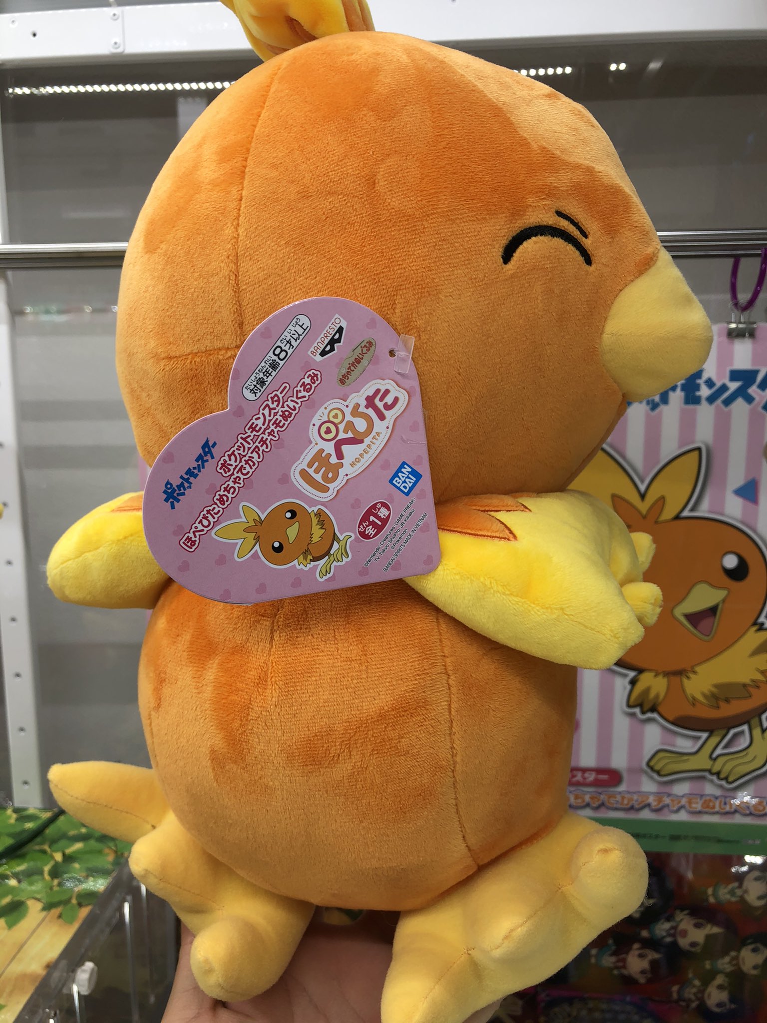 中古ぬいぐるみ アチャモ ありがたく コロっとまんまる