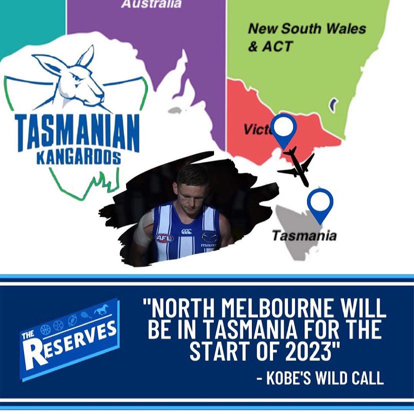 ReservesThe's tweet image. Kobe thinks it’s just a matter of time before the Roos jump ship to Tassie, listen to our latest ep now! 

🎧 Apple apple.co/3rOeF34
🎧 Spotify spoti.fi/30Ki0Ew