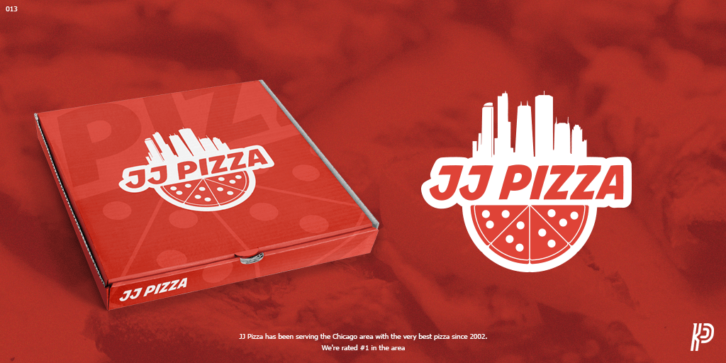Kpapple23's tweet photo. Day 13 of #thirtylogos #designquests

A logo design for a pizza place called JJ Pizza 

JJ Pizza has been serving the Chicago area with the very best pizza since 2002. We're rated #1 for the area and now it's time to step up our game!

Logo features the Chicago skyline https://t.co/czSfmznYOj