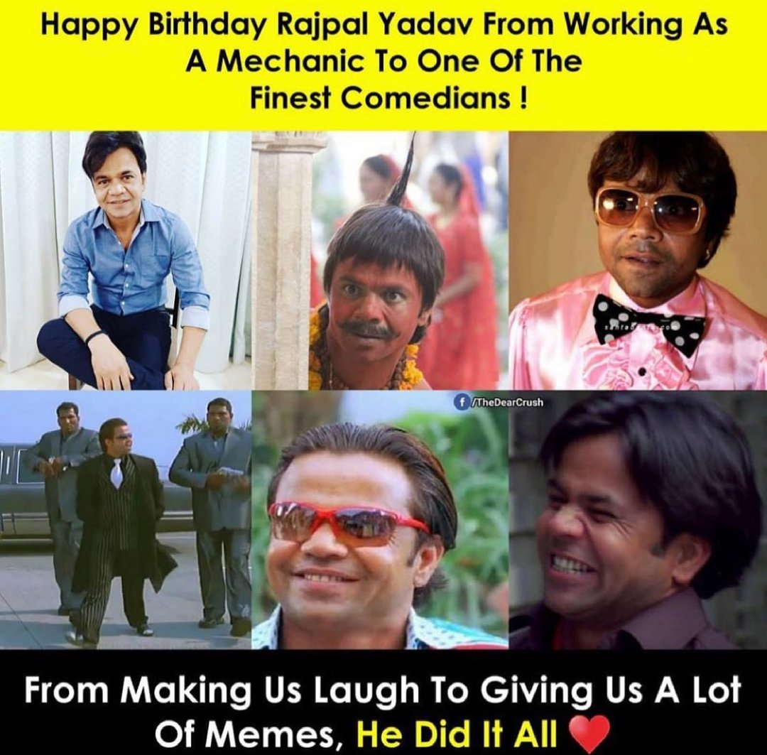 OmkarShah17's tweet photo. @rajpalofficial wishing you a very Happy Birthday

Sirji @rajpalofficial #thelegand

 One of best comedian With Golden Heart God bless you Sir @rajpalofficial ...

Thank you for giving us comedy

films like

Chup chup ke,

Hera pheri,

Phir hera pheri,

Hungama,

Bhagam Bhag,

And many others.. https://t.co/XlDdM6BLwZ