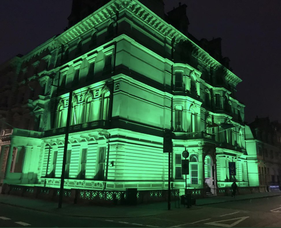 No country has a day, a colour &amp; a global community like Ireland, &amp; none celebrates its culture more proudly. 500 landmarks now going green &amp; 100 virtual celebrations hosted by <a href="/dfatirl/">Irish Foreign Ministry</a> missions #working4IRL worldwide. #GlobalGreening #GlobalIreland