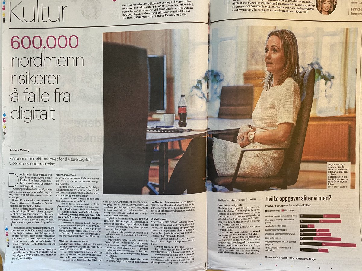 SveinungSkule's tweet photo. Stadig vanskeligere å klare seg uten digitale ferdigheter, og mange kan falle utenfor viser ny ⁦@kompetansenorge⁩-rapport. Bra at ⁦@Lindacath⁩ og ⁦@km_dep⁩ tar tak. Men hvordan motivere de med svakest ferdigheter? #kompetansereformen https://t.co/yM4xxTdXNq