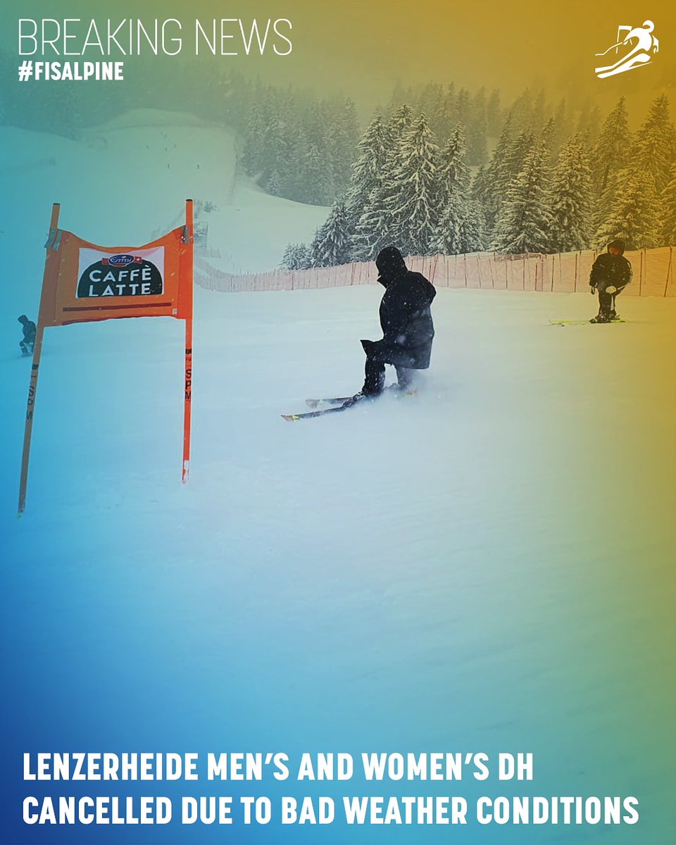 🚨 BREAKING: Due to the present weather situation the jury, the OC, Swiss-Ski, and all stakeholders decided to cancel today’s Men’s and Women's Downhill at <a href="/ArosaLenzerheid/">Arosa Lenzerheide</a>. 
According to World Cup Rules, the races will not be rescheduled. Globes will be awarded today! #fisalpine