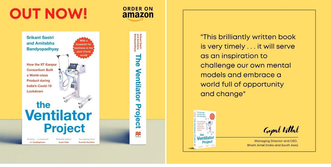 ShekharGupta's tweet image. A year under the pandemic, #ThePrintOTC will feature some remarkable unknown Indians who lead the fightback. In the series today, we speak with Srikant Sastri &amp;amp; Amitabha Bandyopadhyay of IIT-Kanpur who produced our 1st ventilator. If you have questions for them, pls send here: