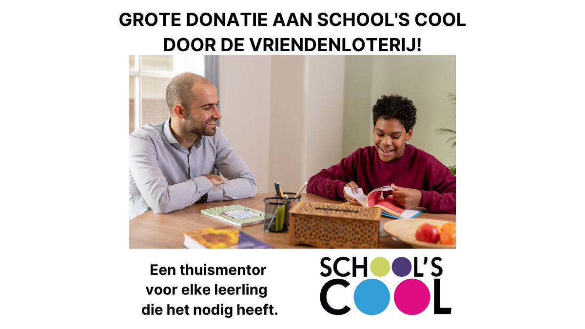 Meer hulp voor leerlingen via mentorschap van vrijwilligersorganisatie School’s cool door donatie van @vriendenloterij Kijk om 10.00 uur <a href="/Koffietijd/">A</a> op RTL4! #erisnogzoveeltewinnen #iedereeneensuccesvolleschoolcarriere @schoolscoolnederland
#schoolscool
schoolscool.nl/donatie-vriend…