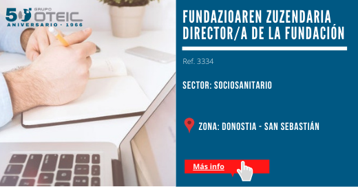 OTEIC's tweet photo. Oportunidad Profesional: Seleccionamos Director/a de la Fundación para entidad con sede en Donostia
Aukera Profesionala: Fundazioaren Zuzendaria aukeratzen dugu Donostian egoitza duen entitate baterako
->>https://t.co/HD6GWBOSMq

#Empleo #Selección #Donostia #Dirección #Fundación https://t.co/ihhLL1cynz