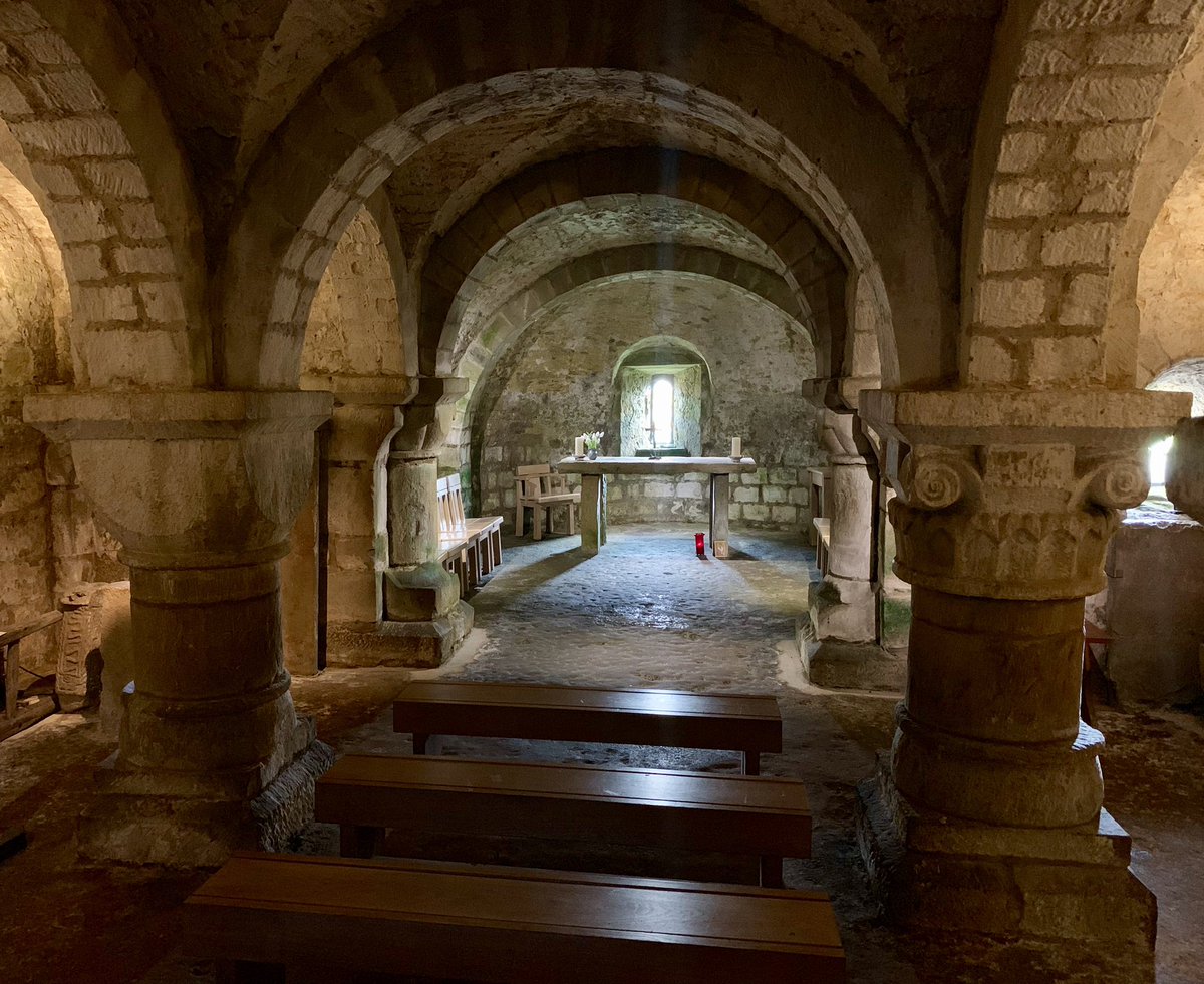 The 11th century crypt at St. Mary’s Church, Lastingham, North Yorkshire. #MarchArch