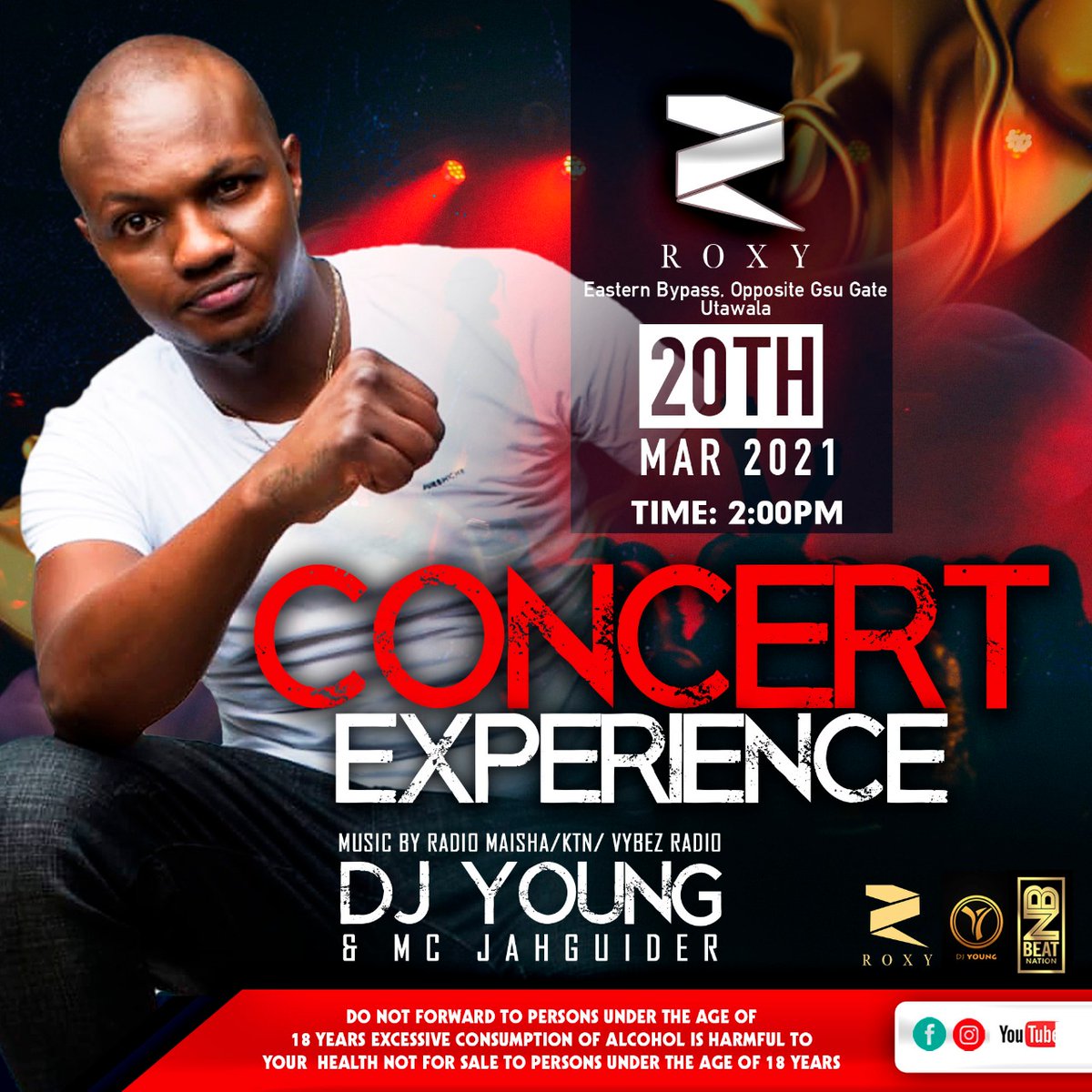 The #ConcertExperience premier🔥🔥🔥
This Saturday_20thApril @roxylounge_club
Hosted by @deejay_grandee || @mc_togzik Vibes by the Beat Nation Djs @beatnationkenya !!! Kesi baadae!!!