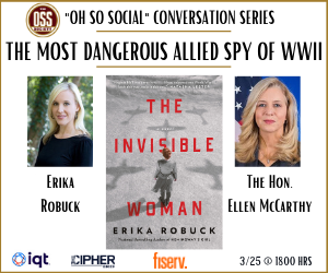thecipherbrief's tweet photo. We're excited for The @osssociety's second installment in the #OhSoSocial Conversation Series - March 25th at 6pm ET. #TCBExpert The Honorable @engmchannah interviews best-selling author @ErikaRobuck on her new novel about the OSS’ Virginia Hall. https://t.co/cHCC0GglUT https://t.co/TOJ5yx5ZQA