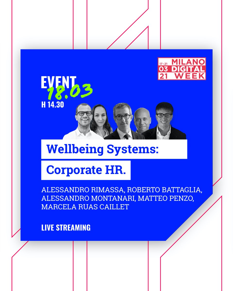 consolesvizzIT's tweet image. La formazione incontra l’innovazione: #PHYD, progetto di @AdeccoGroupITA dedicato all’up- e reskilling, è partner della @MI_DigitalWeek

📌 18/03 ore 14:30 •  Wellbeing Systems: Corporate HR

📌 18/03 ore 15:30 • Tutto quello che avresti voluto sapere sul colloquio a distanza